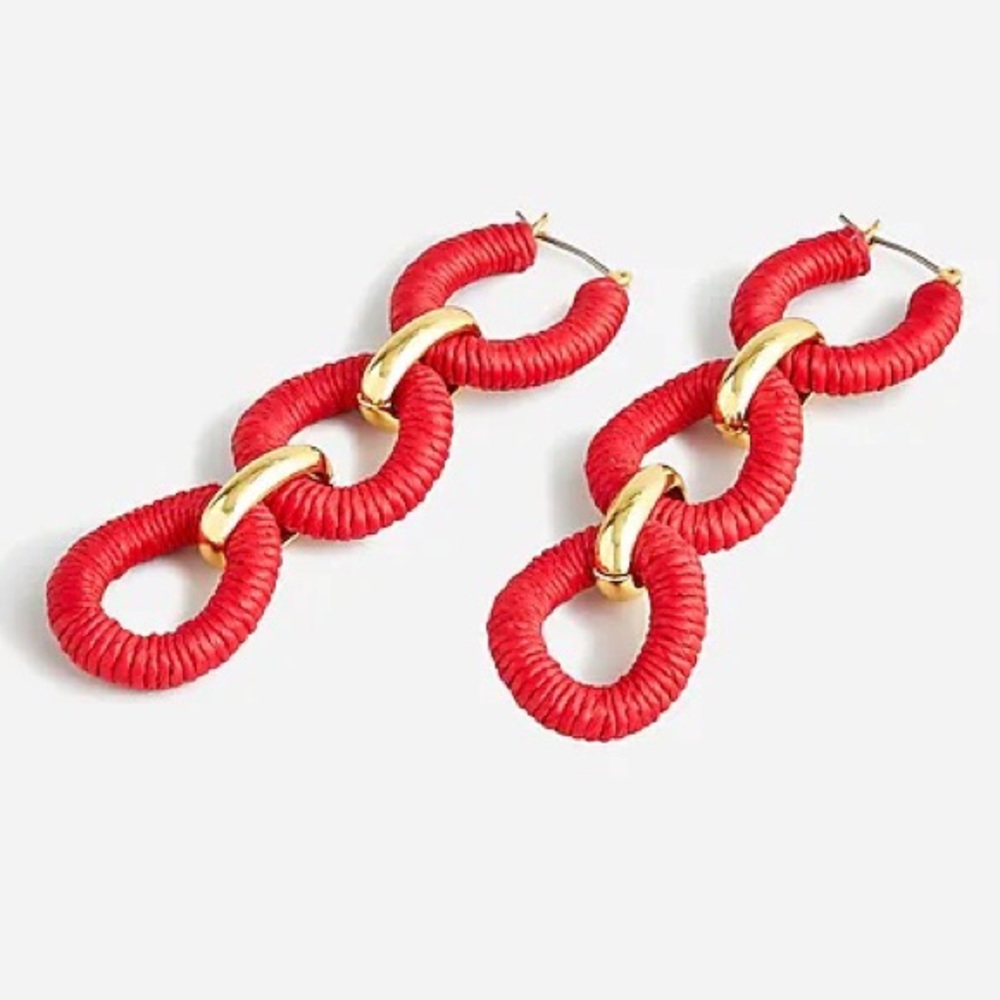 J. Crew Raffia Chain Earrings